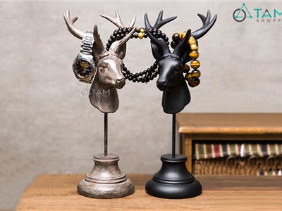 Tượng đầu hươu để bàn treo phụ kiện số 39